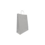 Muka Gümüş Büküm Saplı Kraft Çanta 31x41cm Pakette 24 Ad.