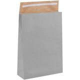 Muka Hediye Paketi Kendinden Bantlı Kağıt 24 Adet 30X40X10 cm - Gümüş