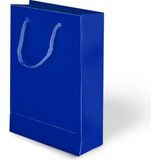 Muka Ip Saplı Lüks Karton Çanta 25X30X9CM Pakette 10 Ad. - Lacivert