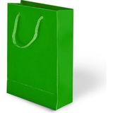 Muka Ip Saplı Lüks Karton Çanta 25X30X9CM Pakette 10 Ad. - Yeşil