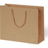 Muka Ip Saplı Lüks Karton Çanta 42X38X12 cm Pakette 10 Ad - Kraft