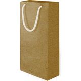 Muka Karton Çanta 12X35 Pakette 10 Adet. Alkollü Şişeye Uygun - Kraft