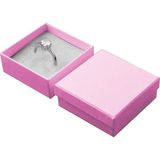Muka Kuyumcu Karton Yüzük Kutusu 60x45x30 mm Süngerli 50 Adet - Pembe