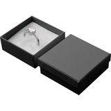 Muka Kuyumcu Karton Yüzük Kutusu 60x45x30 mm Süngerli 50 Adet - Siyah