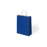 Muka Lacivert Büküm Saplı Kraft Kağıt Çanta 25x31cm Pakette 24 Ad.