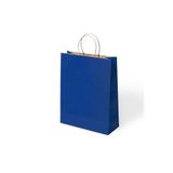 Muka Lacivert Büküm Saplı Kraft Kağıt Çanta 31x41cm Pakette 24 Ad.