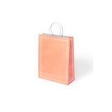 Muka Makaron Turuncu Büküm Saplı Kraft Kağıt Çanta 25x31cm Pakette 24 Ad.