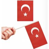 Muka Orta Boy Çıtalı Türk Bayrağı Elde Sallamalı 80 Adet