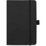 Muka Tarihsiz Günlük Defter-Ajanda 13 x 21 Termo Deri Çizgili Lastikli 160 Sayfa Sert Kapak 1 Adet - Siyah