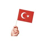 Muka Türk Bayrağı 40 Adet Sopalı Kağıt Büyük Boy
