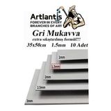 Mukavva Gri 1.5 mm 35x50 cm 10 Adet Sert Karton Ekstra Sıkıştırılmış 35*50 Mukavva Gri Renkli 10 Adet