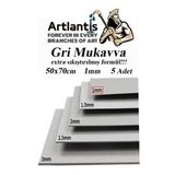Mukavva Gri 1 mm 50x70 cm 5 Adet Sert Karton Ekstra Sıkıştırılmış 50*70 Mukavva Gri Renkli 5 Adet