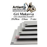 Mukavva Gri 2.5 mm 35x50 cm 5 Adet Sert Karton Ekstra Sıkıştırılmış 35*50 Mukavva Gri Renkli 5 Adet