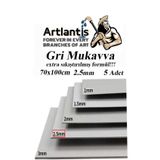 Mukavva Gri 2.5 Mm 70X100 Cm 5 Adet Sert Karton Ekstra Sikistirilmis 70*100 Mukavva Gri Renkli 5 Adet