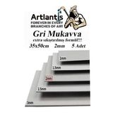 Mukavva Gri 2 mm 35x50 cm 5 Adet Sert Karton Ekstra Sıkıştırılmış 35*50 Mukavva Gri Renkli 2mm 5 Adet