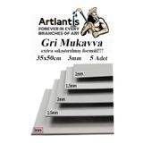Mukavva Gri 3 mm 35x50 cm 5 Adet Sert Karton Ekstra Sıkıştırılmış 35*50 Mukavva Gri Renkli 5 Adet