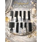 Mükemmel Saç Tarağı Seti 10'lu - Kuaför Tipi Kesim, Fön, Şekillendirme Ve Ayırma İçin Tam Set Diğer