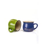 MUKKO HOME 2'li Emaye Görünümlü Porselen Kupa Seti Good Morning Gold Yazılı 150 ml