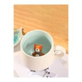 Mukko Home 3D Porselen Kupa – Sevimli Kedi Figürlü, 350 Ml, Eğlenceli Ve Şık Tasarım,Mavi