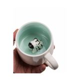 Mukko Home 3D Porselen Kupa – Sevimli Zebra Figürlü, 350 Ml, Eğlenceli Ve Şık Tasarım,Mavi