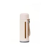 Mukko Home 500 Ml Şeffaf Pencereli Cam Suluk | Soft Renkli, Bpa Içermez,Bej