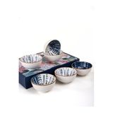 Mukko Home 6'Lı Desenli Porselen Kase Seti 320 Ml, Çorbalık, Kahvaltılık, Atıştırmalık Kase Hediyelik Kutulu,Çok Renkli, FAN04
