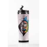 Mukko Home Albert Einstein 360 Ml Çelik Termos Mug Karikatür Tasarımlı, Araç & Çanta Uyumlu, Sıcak Soğuk Içecek,Einstein B