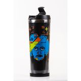 Mukko Home Albert Einstein 360 Ml Çelik Termos Mug Karikatür Tasarımlı, Araç & Çanta Uyumlu, Sıcak Soğuk Içecek,Einstein C
