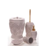 MUKKO HOME POLYESTER 5 PARÇA BANYO SETİ/NAKIŞ KAHVE
