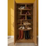 Mukotoys 360° Dönen Ayakkabı Rafı 6 Basamaklı Ceviz Mdf