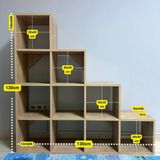 Mukotoys Basamak Raf Kitaplık Mdf 130X130