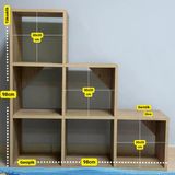 Mukotoys Basamak Raf Kitaplık Mdf 98X98