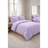 MUK's Beauty Tools Çift Kişilik 4 Parça Nevresim Takımı Lastikli Çarşaflı Yumuşak Dokulu Konfor Seti 160X200+200X220 - Mor - 200 x 220 cm
