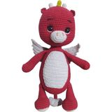 Mukuni Organik El Yapımı Oyuncak Dino Bebek - Beyaz - Kırmızı - Beyaz