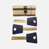 Mul-T-Lock Bilyalı Barel Kgb 69 mm 7x7-N.saten-Bilister-3 Anahtar ( 31X38 ) - Sarı