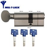 Mul-T-Lock KGB 69 mm 7x7 Saten 3 Anahtar Tuzaklı Bilyalı Barel