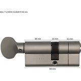 Mul-T-Lock Mtl 300 Bilyalı Mandallı Barel N.saten Bilister 3 Anahtar ( 69 mm 31X38T ) - Gri