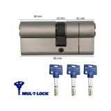 Mul-T-Lock Multlock 7x7 Tuzaklı Barel 3 Anahtarlı Kapı Kilidi Güvenli Kapı Göbeği 51227202