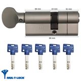 Mul-T-Lock Multlock MTL 600 Tuzaklı Barel Tokmaklı Mandallı 5 Anahtarlı Kapı Kilidi Güvenli Kapı Göbeği 69 mm 51272185