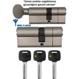 Mul-T-Lock Multlock MTL300 Ikiz Tuzaklı Barel 3 Anahtarlı Kapı Kilidi Güvenli Kapı Göbeği 69 mm 92101881