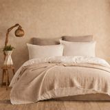 Mulberry 4 Katlı Müslin Pike Çift Kişilik I Battal Boy – %100 Pamuklu, Nefes Alabilir, Yumuşak Dokulu Dört Mevsim Kullanım 240X260 cm - Kahve - 240 x 260 cm