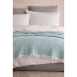 Mulberry 4 Katlı Müslin Pike Çift Kişilik I Battal Boy – %100 Pamuklu, Nefes Alabilir, Yumuşak Dokulu Dört Mevsim Kullanım 240X260 cm - Mint - 240 x 260 cm