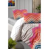 Mulberry Alexa Çift Kişilik Lastikli Çarşaf Nevresim Takımı - 200 x 220 cm - Turuncu