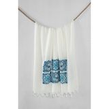 Mulberry Bambu Baskılı Peştemal Banyo Havlusu - Mavi - 100 × 180 cm