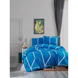 Mulberry Camelia Çift Kişilik 4 Parça Nevresim Takımı 200x220- Mavi