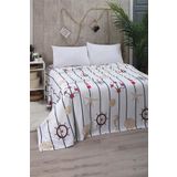 Mulberry Çarşafı Lastikli Çift Kişilik Pike Yatak Örtüsü (Kırmızı)