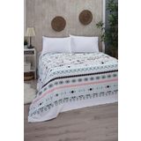 Mulberry Çarşafı Lastikli Tek Kişilik Pike Yatak Örtüsü 170 x 230 (Beyaz)