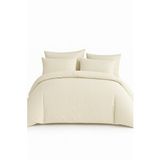 Mulberry Çift Kişilik Çizgili Saten Nevresim Takımı %100 Pamuk 200x220 - Yumuşak Dokulu Lüks Nevresim Takımı Beyaz