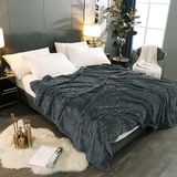 Mulberry Çift Kişilik Fitilli Yumuşak Dokulu Battaniye 210 x 230 cm Antrasit Wellsoft%100 Polyester