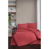 Mulberry Çift Kişilik Nevresim Takımı Pamuk Saten Çizgili %100 Pamuk 200 x 220 cm Bordo